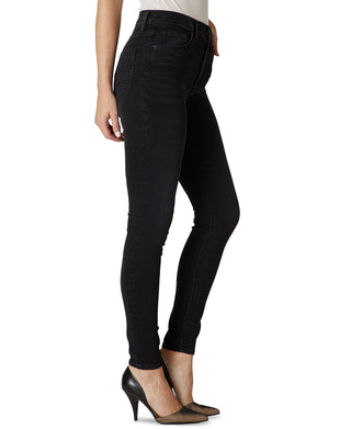 Calça jeans skinny feminina Barbara Sparkle da Hudson Jeans, cintura alta, preta, tamanho 25
