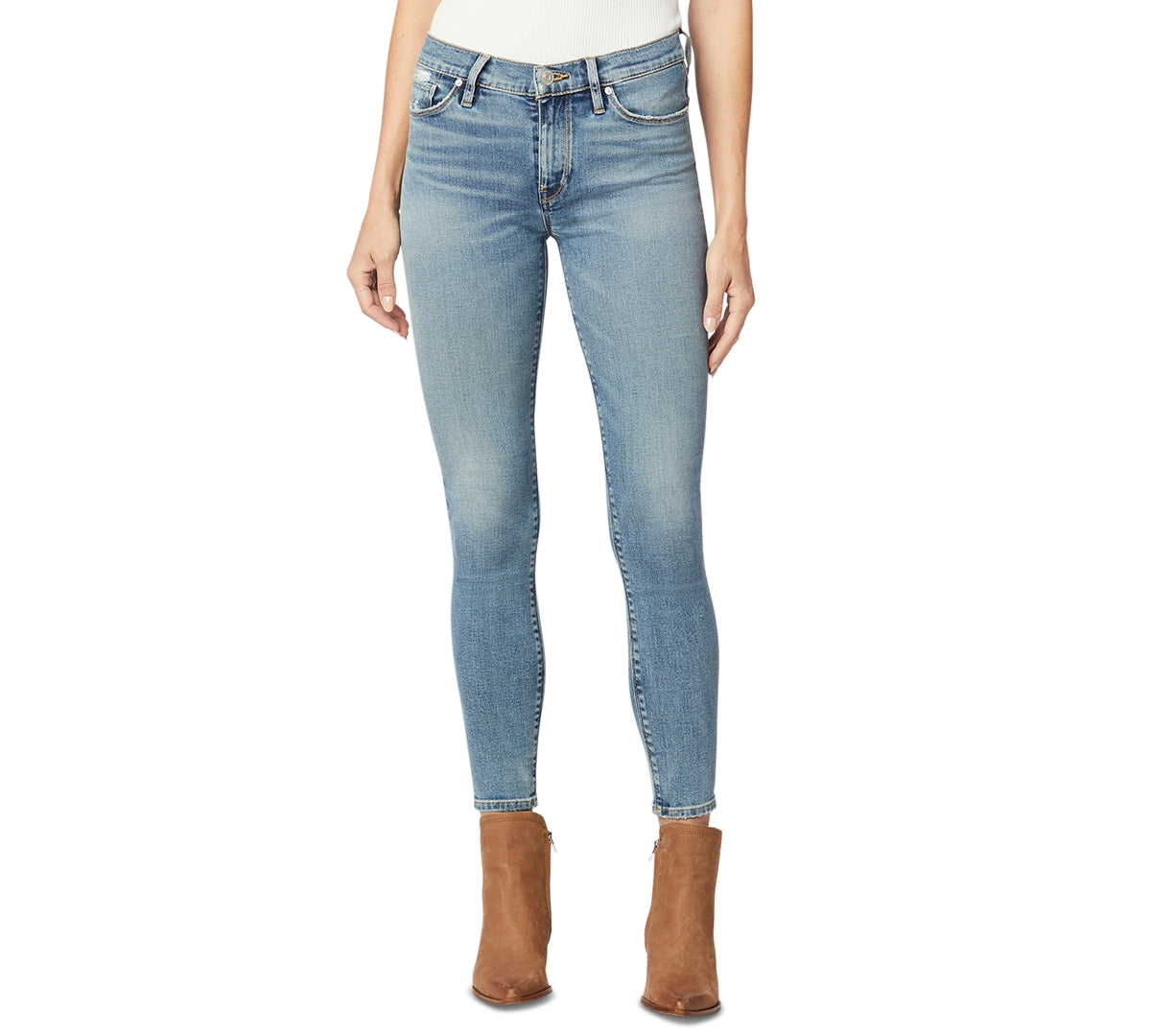 Calça jeans skinny feminina Hudson Jeans Nico cintura média azul tamanho 28