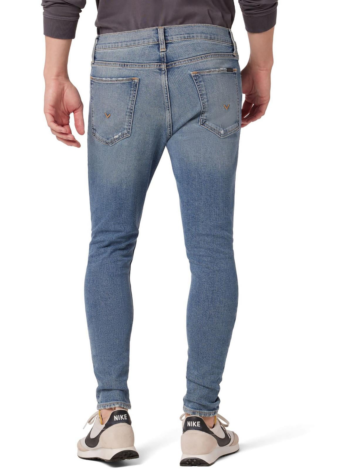 Calça jeans skinny masculina Hudson Zev Distressed Denim, azul, tamanho 38