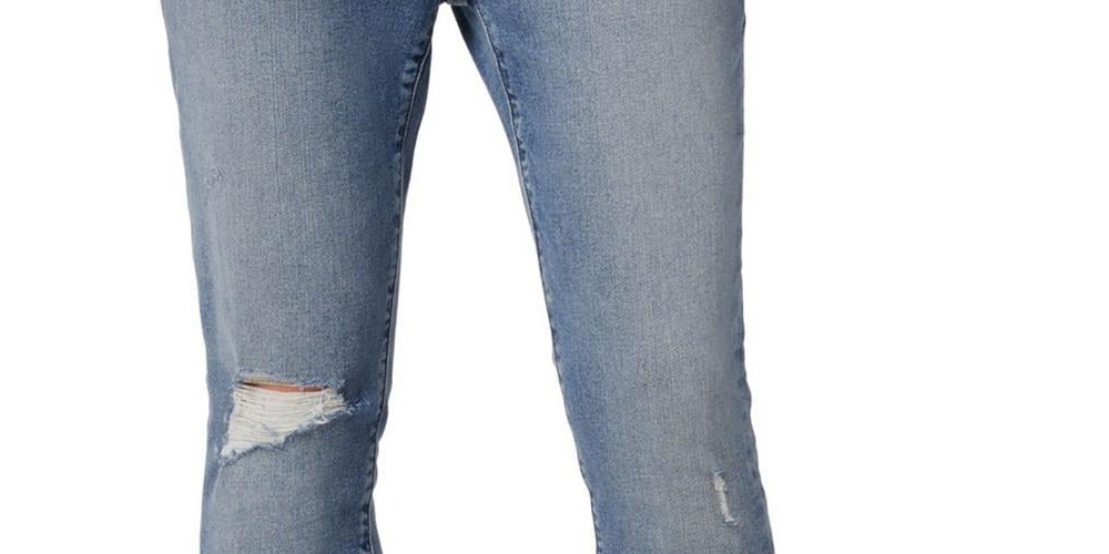 Calça jeans skinny masculina Hudson Zev Distressed Denim, azul, tamanho 38