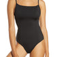 Free People Women's Lila Thong Back Bodysuit Black Size Medium