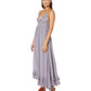 Vestido longo Adella com acabamento em renda Free People Juniors, cinza, tamanho M