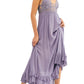 Vestido longo Adella com acabamento em renda Free People Juniors, cinza, tamanho M
