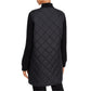 Jaqueta Eileen Fisher Feminina Mix Media Gola Alta Preta Tamanho Grande