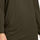 Túnica feminina Eileen Fisher de malha com gola alta, verde, tamanho médio