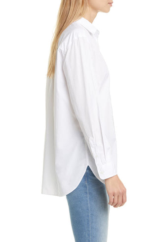 Camisa grande de algodão superfino Frank &amp; Eileen Joedy branca