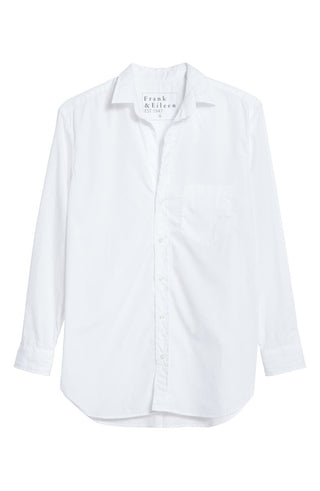 Camisa grande de algodão superfino Frank &amp; Eileen Joedy branca
