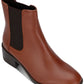 Bota Chelsea Kenneth Cole Feminina Comfort Stretch Salt Bico Redondo Salto Bloco Slip On Couro Marrom Tamanho 9 M