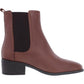 Bota Chelsea Kenneth Cole Feminina Comfort Stretch Salt Bico Redondo Salto Bloco Slip On Couro Marrom Tamanho 9 M