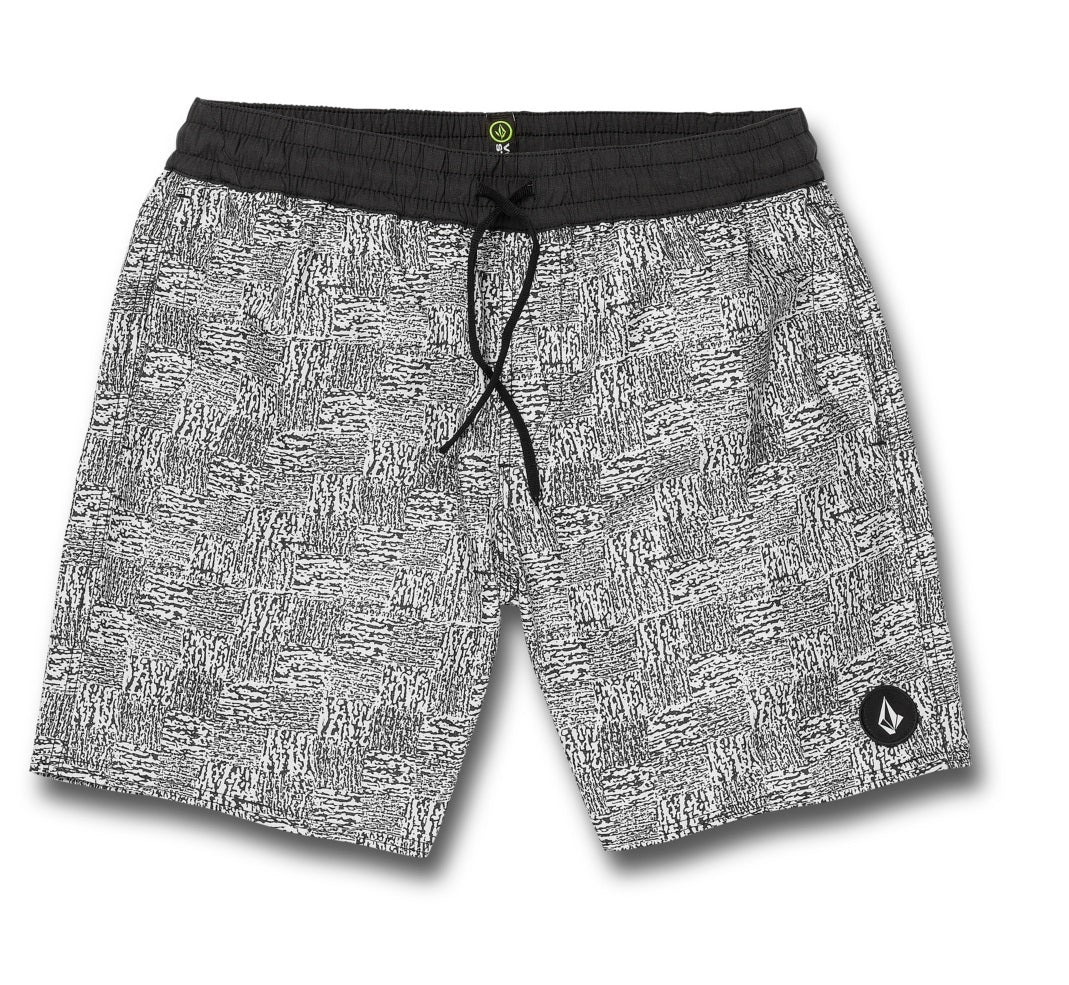Calção de banho Volcom Stoney masculino, branco, tamanho XX-G