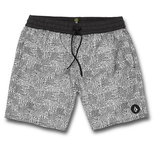 Calção de banho Volcom Stoney masculino, branco, tamanho XX-G