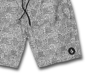 Calção de banho Volcom Stoney masculino, branco, tamanho XX-G