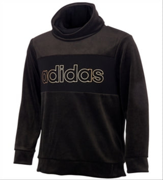 Moletom Adidas Big Girl's Velour Funnel Neck Preto