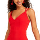Vestido justo com renda nas costas e corações de lantejoulas para crianças, vermelho, tamanho 5