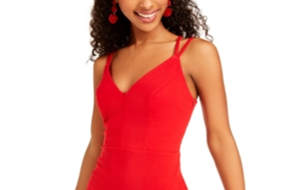 Vestido justo com renda nas costas e corações de lantejoulas para crianças, vermelho, tamanho 5