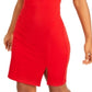 Vestido justo com renda nas costas e corações de lantejoulas para crianças, vermelho, tamanho 5