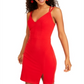 Vestido justo com renda nas costas e corações de lantejoulas para crianças, vermelho, tamanho 5