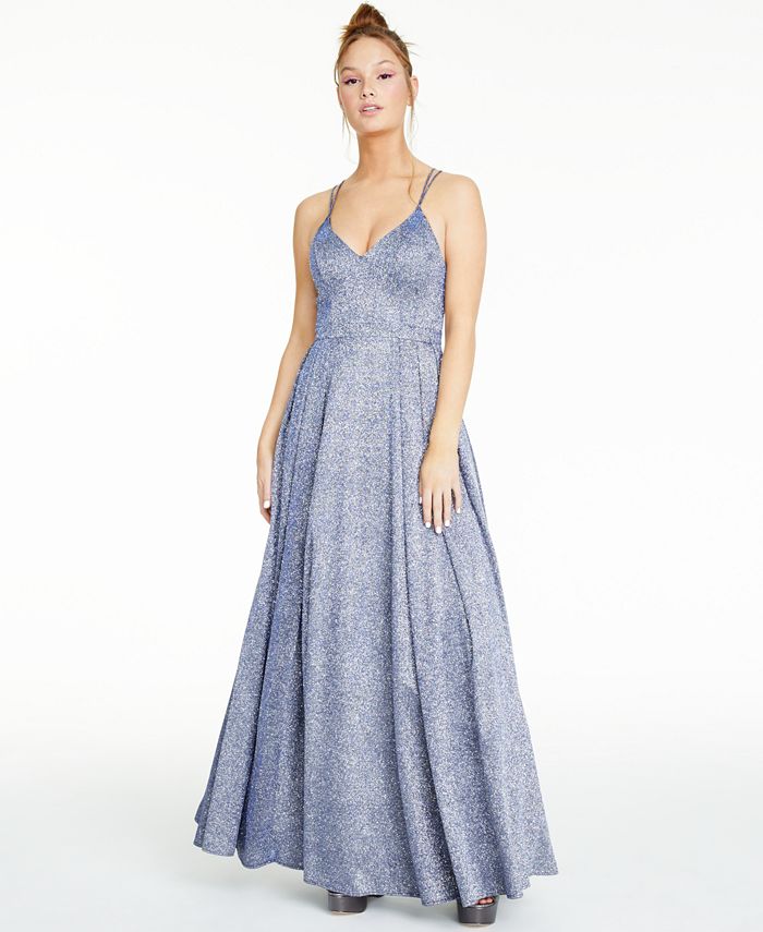 Vestido infantil com alças e glitter, estampa de corações, azul, tamanho 1