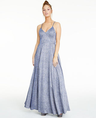 Vestido infantil com alças e glitter, estampa de corações, azul, tamanho 1