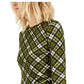 Blusa feminina Michael Kors Glen Plaid manga comprida verde tamanho pequeno