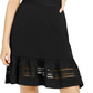 Vestido estampado com detalhe de malha Michael Kors feminino, preto, tamanho grande