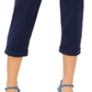 Calça curta com punho Michael Kors feminina, azul, tamanho extragrande