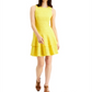 Vestido floral jacquard feminino Michael Kors amarelo tamanho extragrande