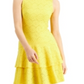 Vestido floral jacquard feminino Michael Kors amarelo tamanho extragrande