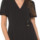 Vestido envelope falso Michael Kors feminino, preto, tamanho pequeno grande