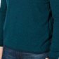 Suéter masculino Michael Kors com zíper de um quarto, verde, tamanho M