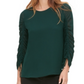 Blusa Calvin Klein Feminina Gola Redonda Manga Cordão Verde Tamanho P