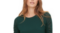 Blusa Calvin Klein Feminina Gola Redonda Manga Cordão Verde Tamanho P
