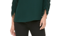 Blusa Calvin Klein Feminina Gola Redonda Manga Cordão Verde Tamanho P