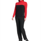 Suéter Calvin Klein Feminino Colorblocked Gola Alta Vermelho Tamanho X-G