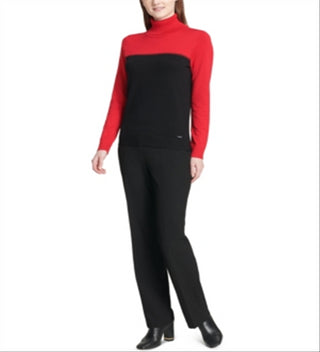 Suéter Calvin Klein Feminino Colorblocked Gola Alta Vermelho Tamanho X-G