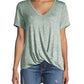 Calvin Klein Feminino Drapeado Cano Alto Baixo Verde Tamanho P