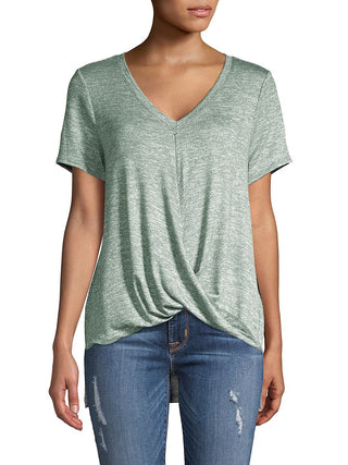 Calvin Klein Feminino Drapeado Cano Alto Baixo Verde Tamanho P