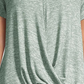 Calvin Klein Feminino Drapeado Cano Alto Baixo Verde Tamanho P