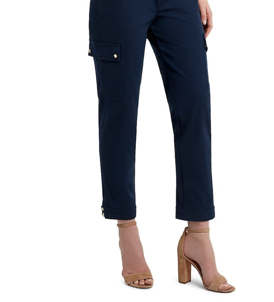 Calça cargo feminina H Halston Power Stretch Twill Azul Tamanho X-G