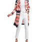 H Halston Trench Coat Feminino Estampado Rosa Tamanho X-Grande