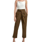 Calça skinny feminina H Halston com amarração frontal, verde, tamanho médio