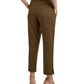 Calça skinny feminina H Halston com amarração frontal, verde, tamanho médio