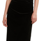 Vestido feminino H Halston com detalhe de corrente e um ombro, preto, tamanho pequeno