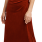 Vestido feminino H Halston com detalhe de corrente e um ombro, vermelho, tamanho pequeno