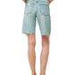 Bermuda jeans feminina Joe's Jeans The '90s Raw Hem cintura alta azul tamanho 24