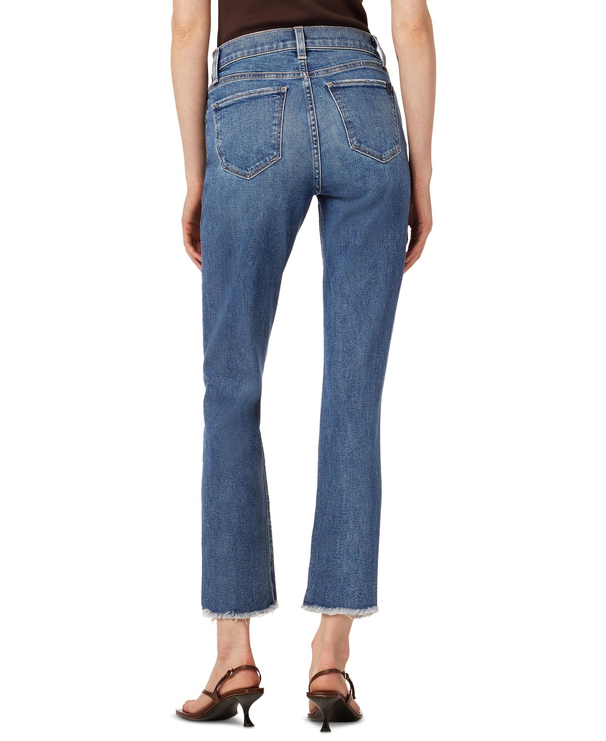 Calça jeans feminina Joe's Jeans The Callie Crop Raw Hem, azul, tamanho 24