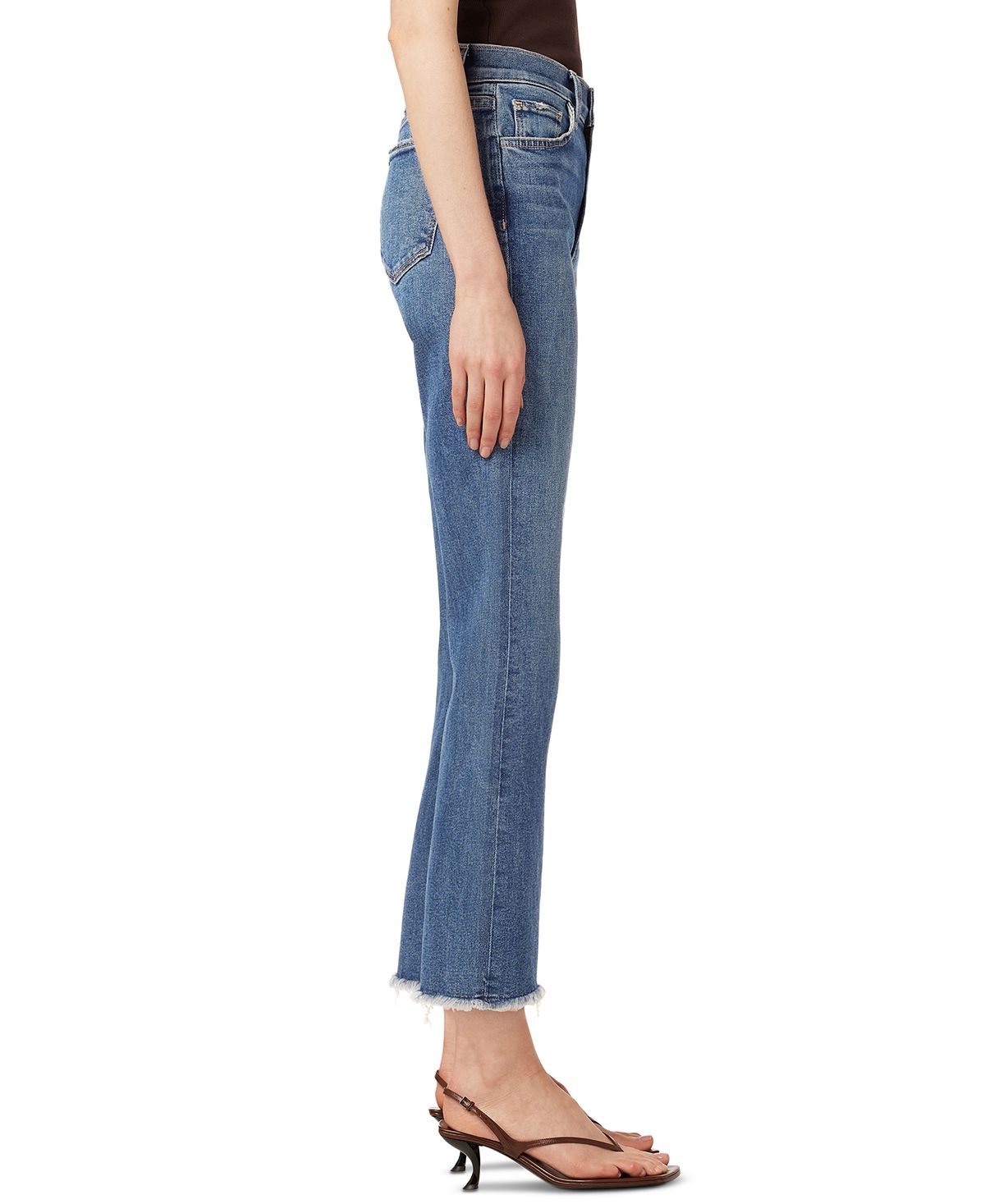 Calça jeans feminina Joe's Jeans The Callie Crop Raw Hem, azul, tamanho 24