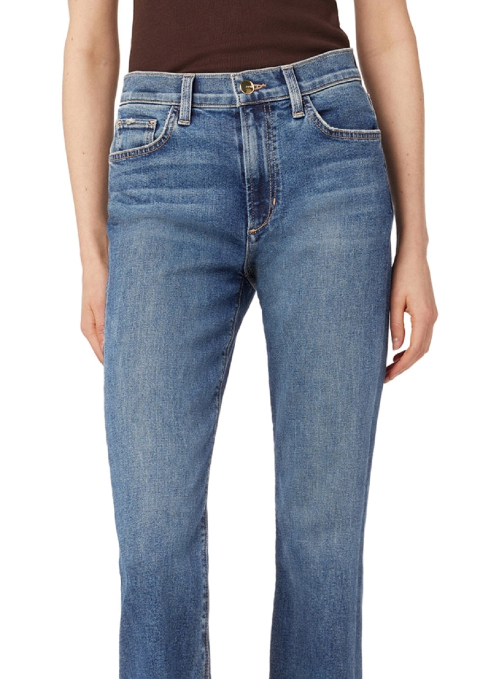 Calça jeans feminina Joe's Jeans The Callie Crop Raw Hem Azul