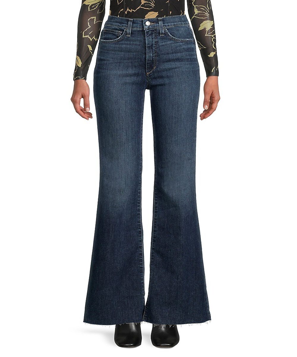 Calça jeans flare feminina Joe's Jeans, cintura alta, azul, tamanho 26 (2-4)