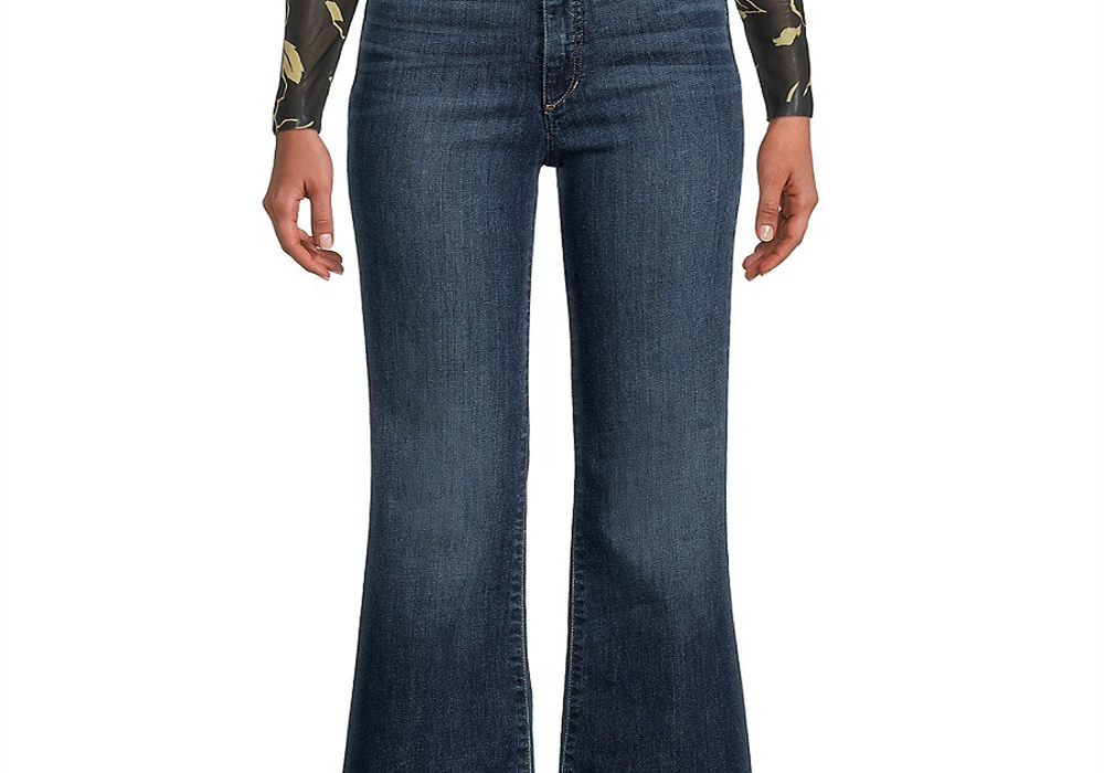 Calça jeans flare feminina Joe's Jeans, cintura alta, azul, tamanho 26 (2-4)